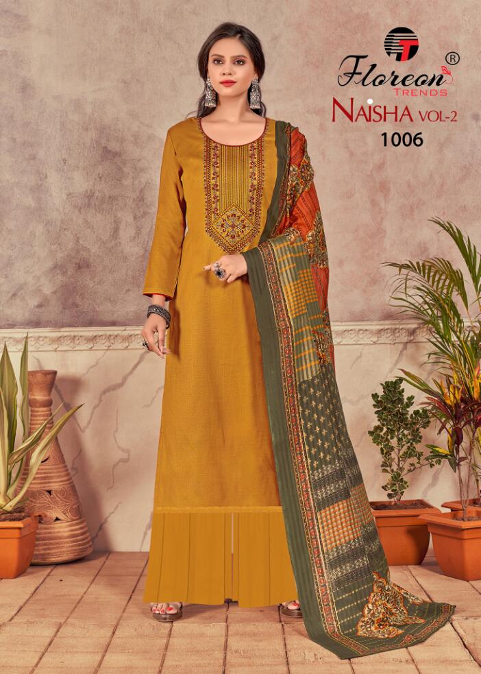 Floreon Trends Naisha 2 Fancy Cotton Printed Casual Wear Dress Material Collection